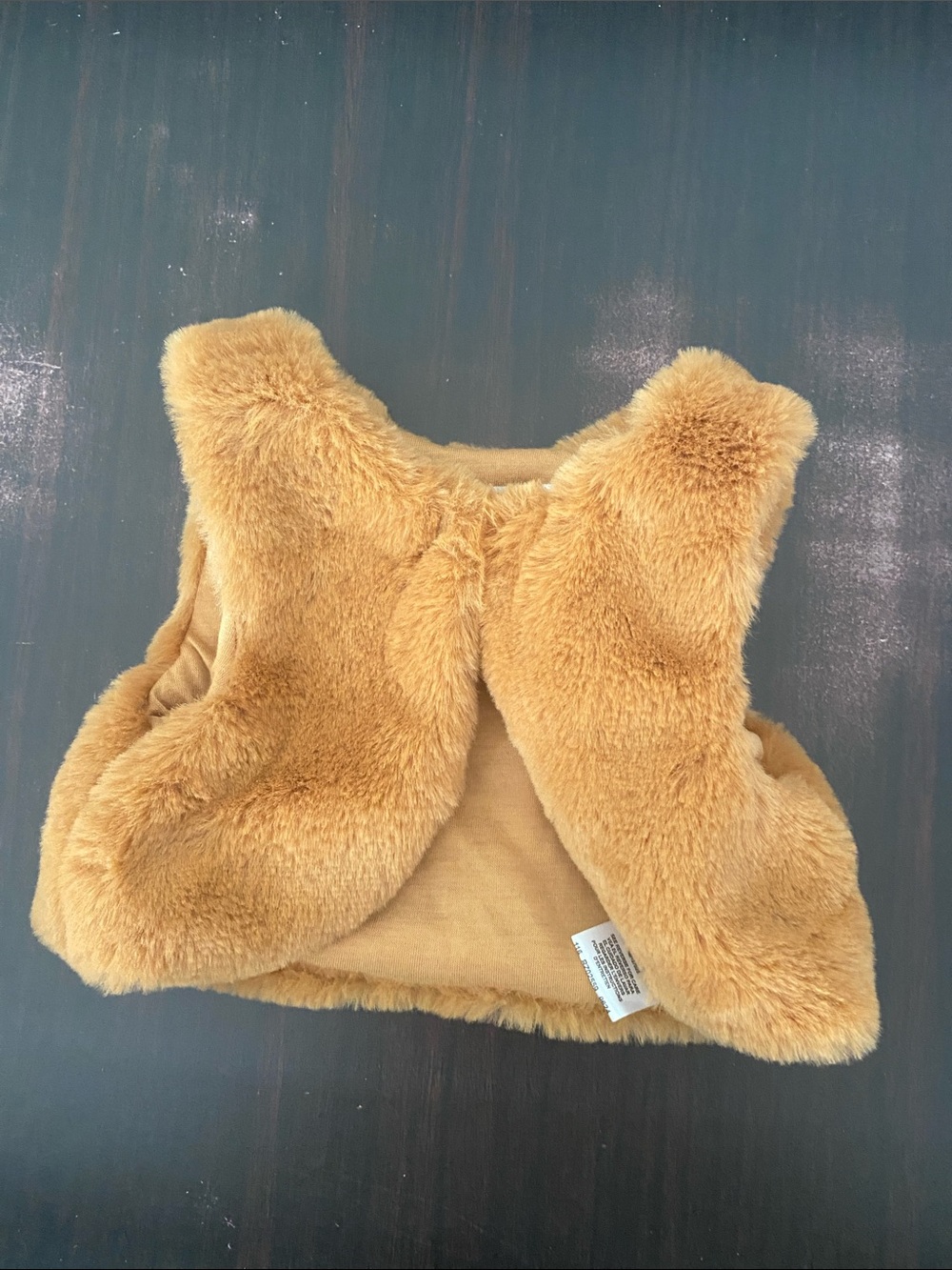 Rachel Zoe Kids Faux Fur Vest in Golden Caramel